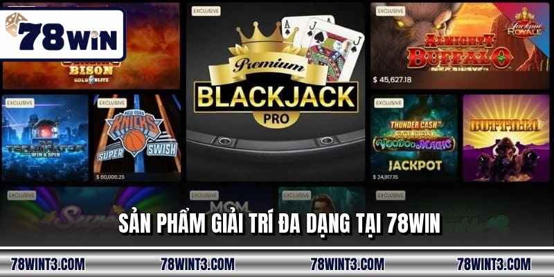 Sản phẩm giải trí đa dạng tại 78WIN